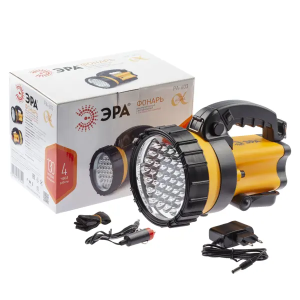 Фонарь LED ЭРА PA-603 с аккумулятором 4.5 Ач