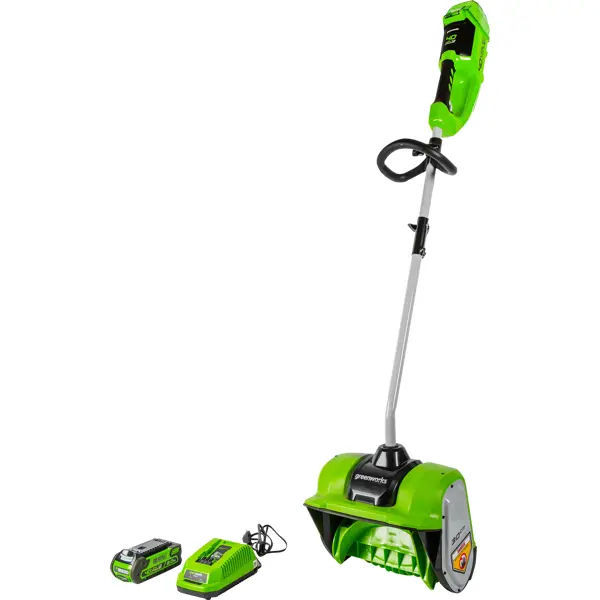 Снегоуборщик аккумуляторный GREENWORKS Бесщёточный GD40SSK2 30 см 40 В 1x2 Ач АКБ и ЗУ в комплекте
