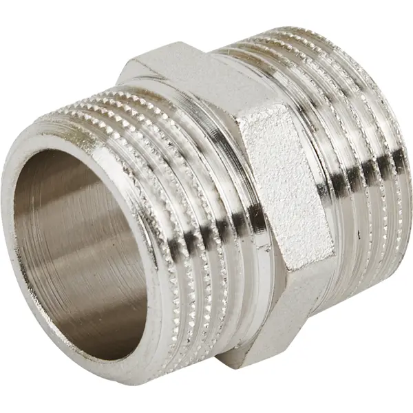 Ниппель Stout 3/4" НР мм никелированная латунь