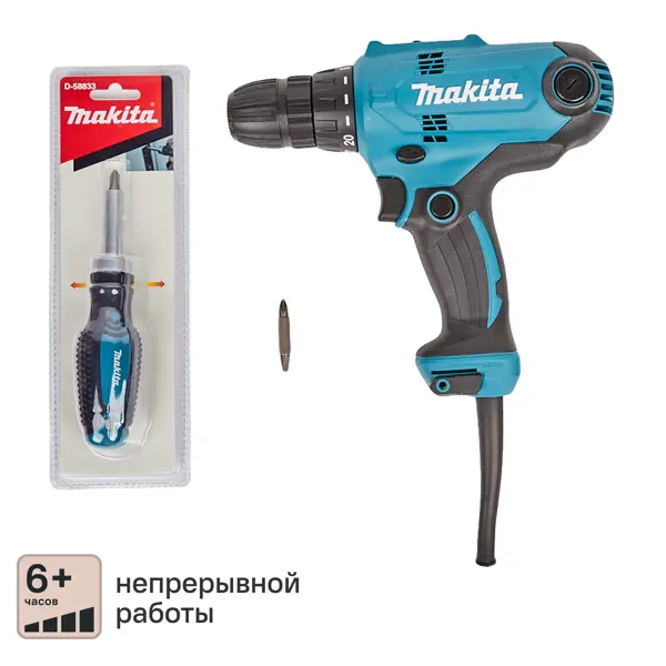 Дрель-шуруповерт сетевая Makita DF0300X1