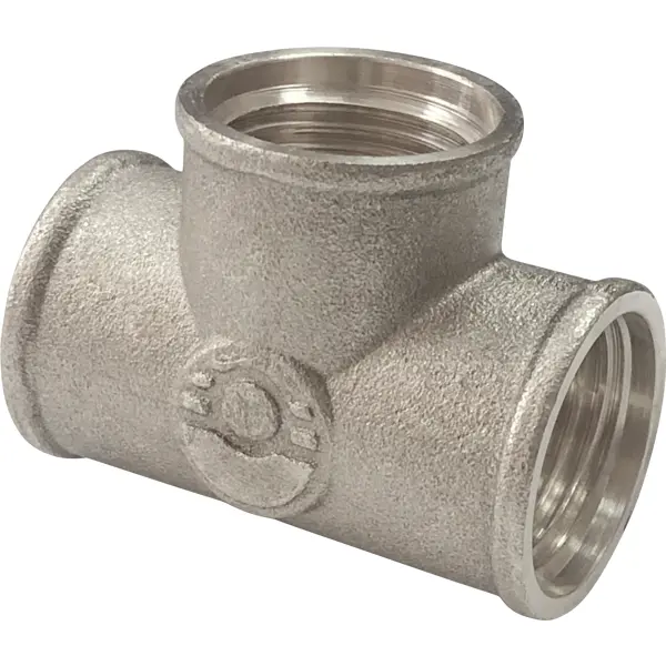 Тройник Valfex 1/2" ВР мм никелированная латунь VF.130.N.012.BIR