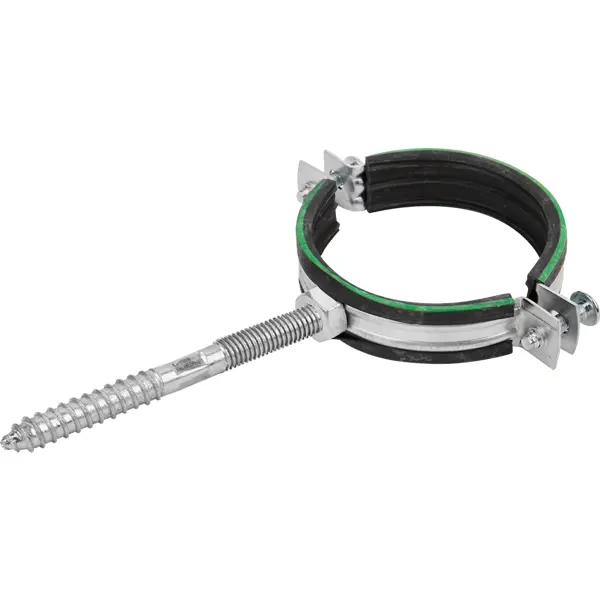 Хомут сантехнический Mayer 2 1/2" 74-80 мм со шпилькой 10x100 и дюбелем гайка M10