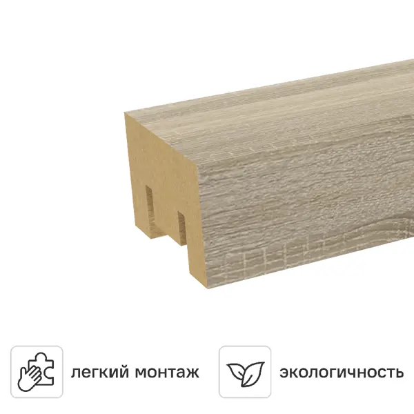 Рейка Бриона 16x40x2700 мм МДФ цвет дуб сонома