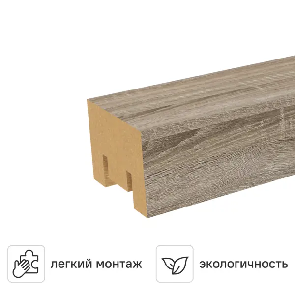 Рейка Милана 20x30x2700 мм МДФ цвет дуб винтаж