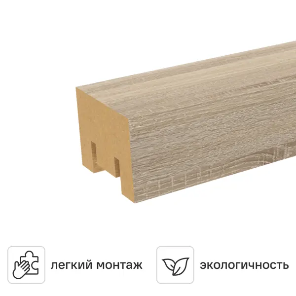 Рейка Милана 20x30x2700 мм МДФ цвет дуб сонома