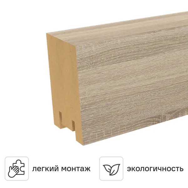 Рейка Ривьера 40x30x2700 мм МДФ цвет дуб сонома