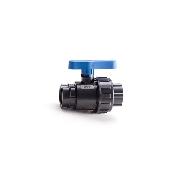 Кран шаровой прямой РТП DN20 PN16 3/4" ВР полипропилен ручка флажок