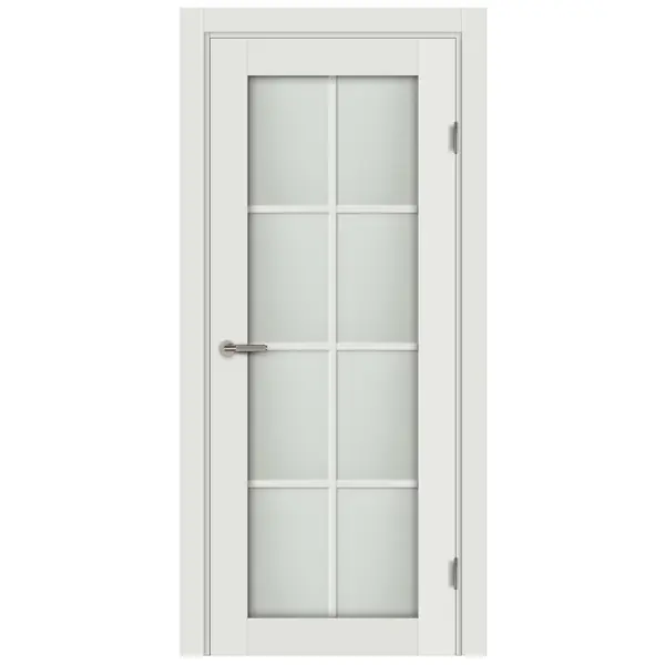 Комплект двери Пьемонт со стеклом 80x200 см Hardflex белый без доборов
