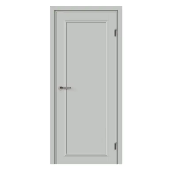 Комплект двери Лион глухая 90x200 см Hardflex цвет серый жемчуг без доборов