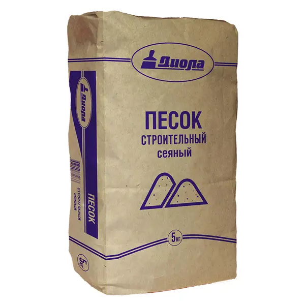 Песок строительный сеяный Диола 1 мм 5 кг