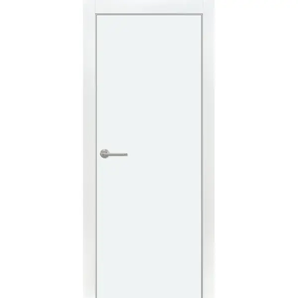 Комплект двери глухая 60x200 см финиш-бумага цвет белый без доборов