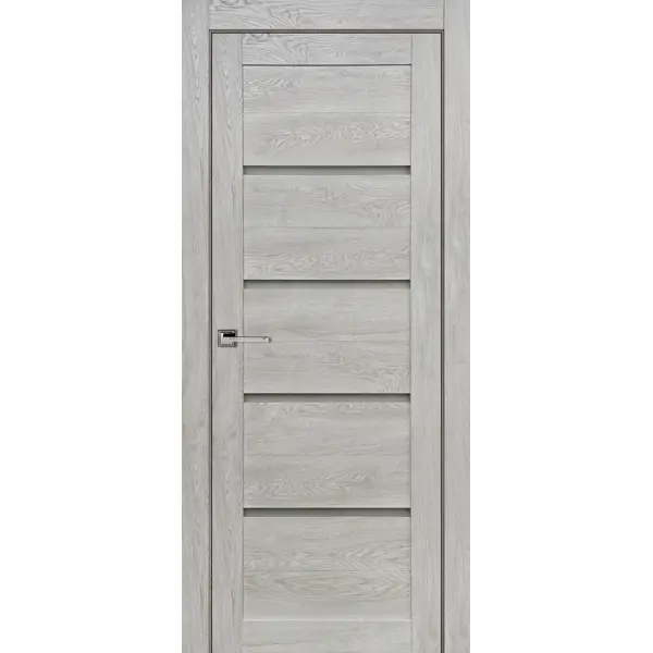 Дверь межкомнатная со стеклом Тренд горизонтальный 90x200 см Hardflex серый без замка