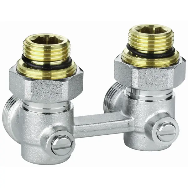 Узел нижнего подключения угловой Н-образный Спец 1/2"x3/4" латунь