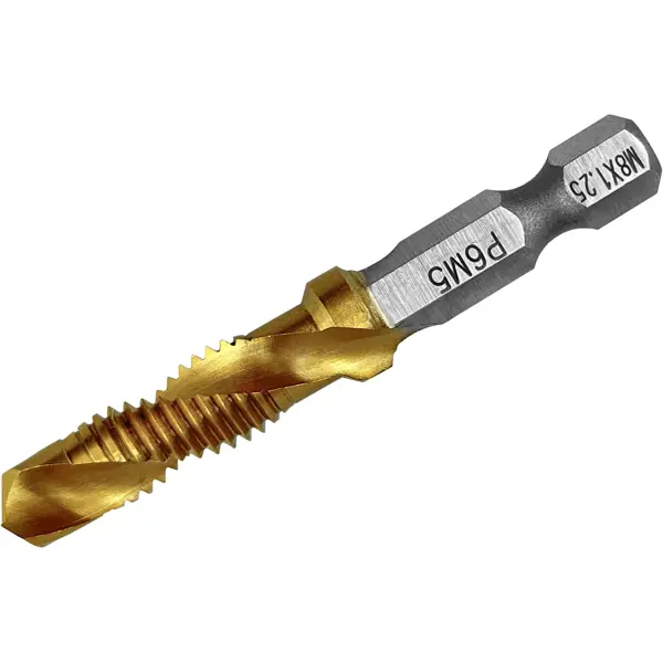 Сверло-метчик по металлу Р6М5 Vertextools 7090-8 6.8x58 мм