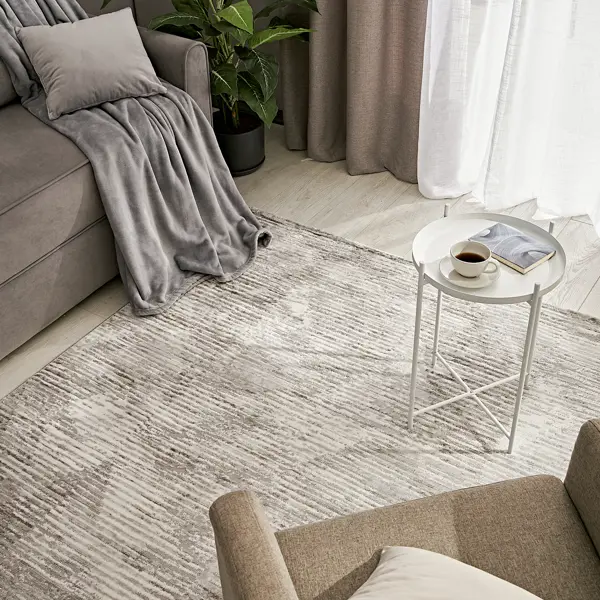 Ковер KREAFORTA Breeze 60x110 см полиэстер 5957A цвет серый