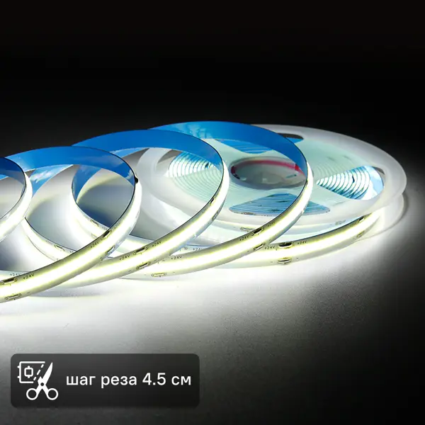 Светодиодная лента для контурной подсветки Apeyron LED COB 24В 10мм 10м 11Вт/м 352диод/м 1000лм/м 4К нейтральный свет