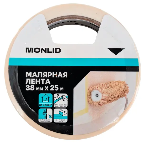 Малярная лента MONLID 38 мм x 25 м