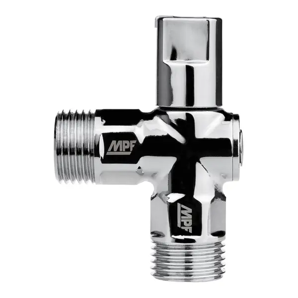 Кран шаровой угловой MPF DN15 PN24 1/2" НР латунь ручка бабочка