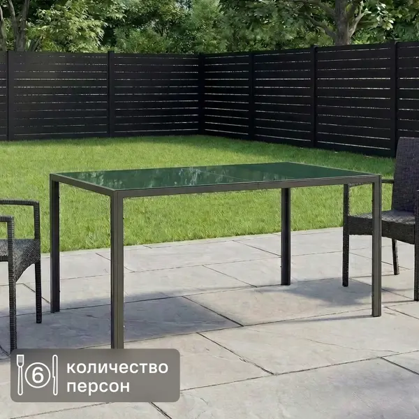 Стол Tomari 150x80 см сталь цвет темно-зеленый