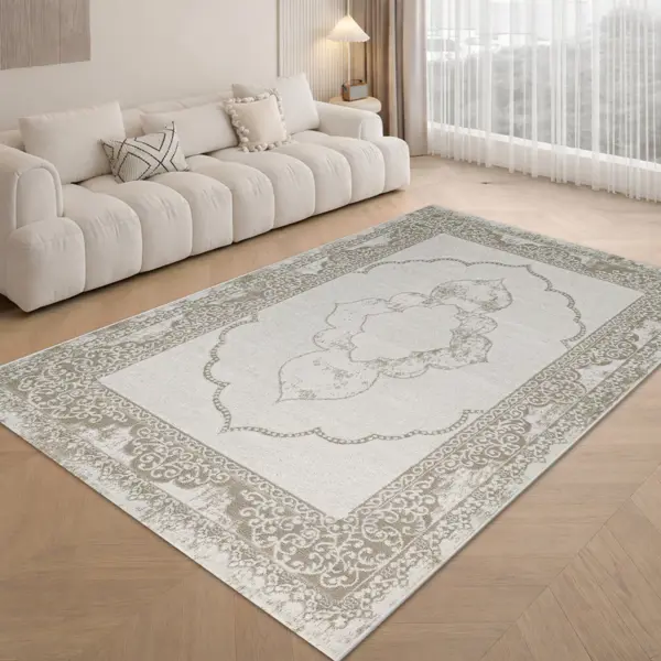 Ковер Rimma Light 80x150 см полипропилен 38953B цвет белый/бежевый