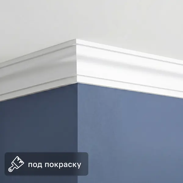 Плинтус потолочный полистирол NMC LX-60 белый 2000x40x45 мм