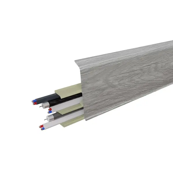 Плинтус напольный Prime ПВХ цвет дуб асти 2220x2.2x72 мм
