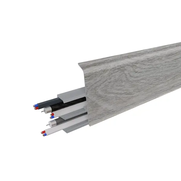 Плинтус напольный Prime ПВХ цвет дуб савона 2220x2.2x72 мм