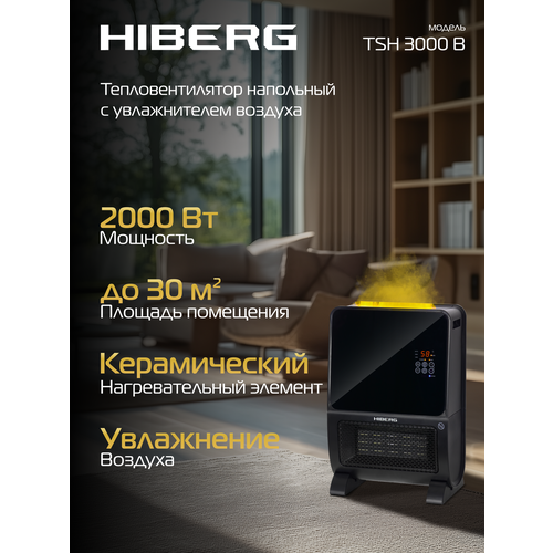Тепловентилятор с увлажнителем воздуха HIBERG TSH-3000 B
