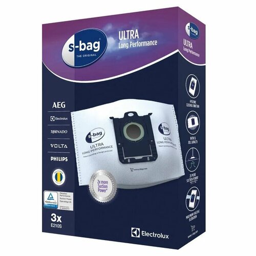 Мешки для пылесосов Philips и Electrolux E210S S-Bag Ultra Long Performance