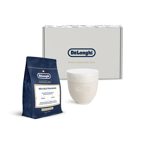 DeLonghi White набор с кружками DLSL086 WHITE SIGN PACK+CERAM CUPS DL RU